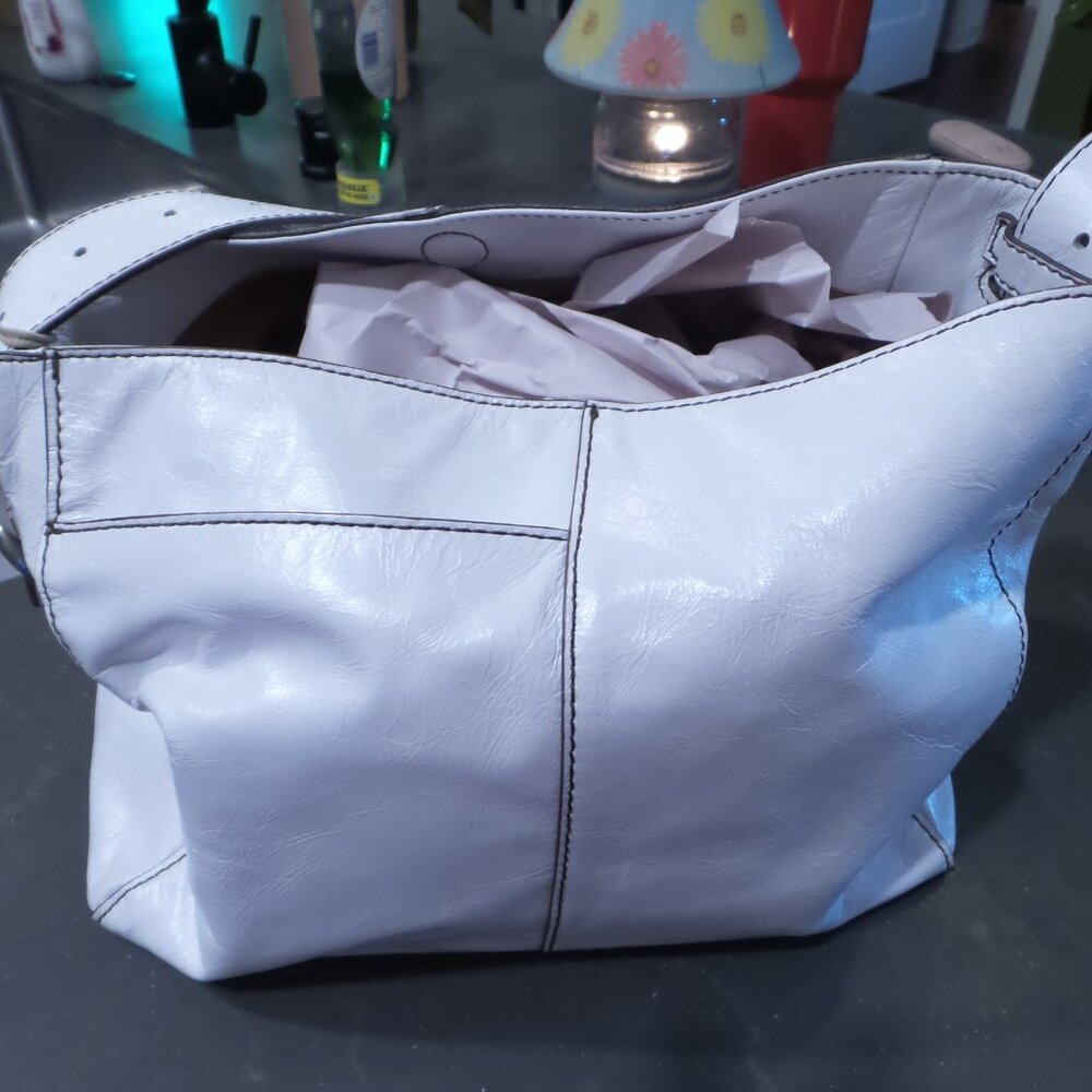 AUTHENTIC Leather White HOBO International Render Shoulder Bag - NWT